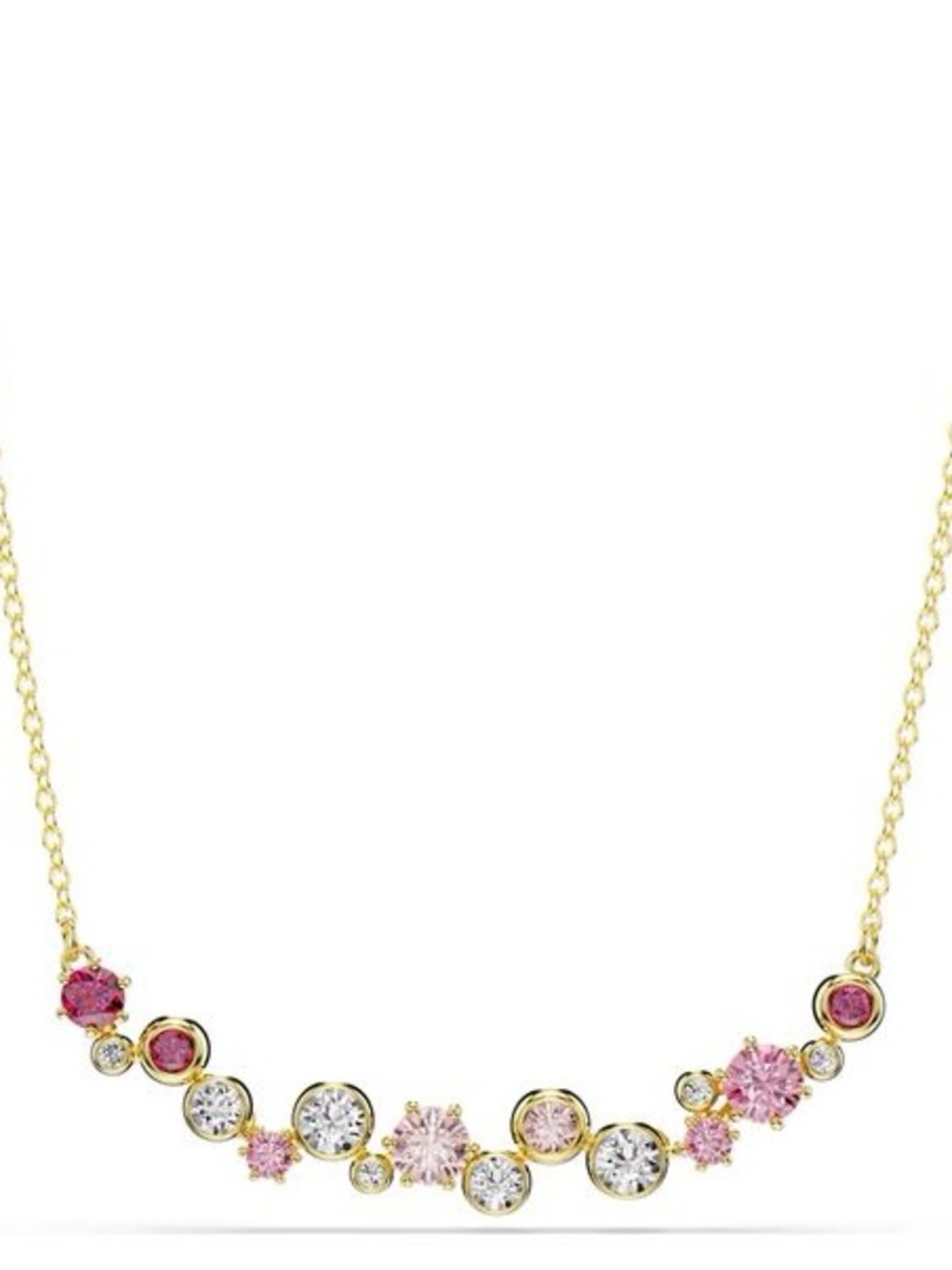 Swarovski Constella set, Necklace with Pink and Clear Gemstones